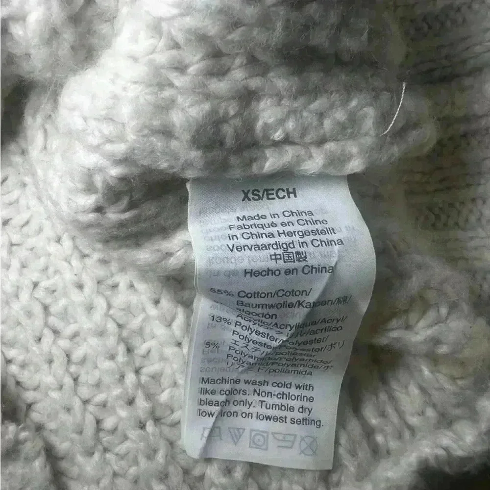 J CREW MARLED DONEGAL MOCK NECK SWEATER S Ivory AE988 EUC SIZE XS